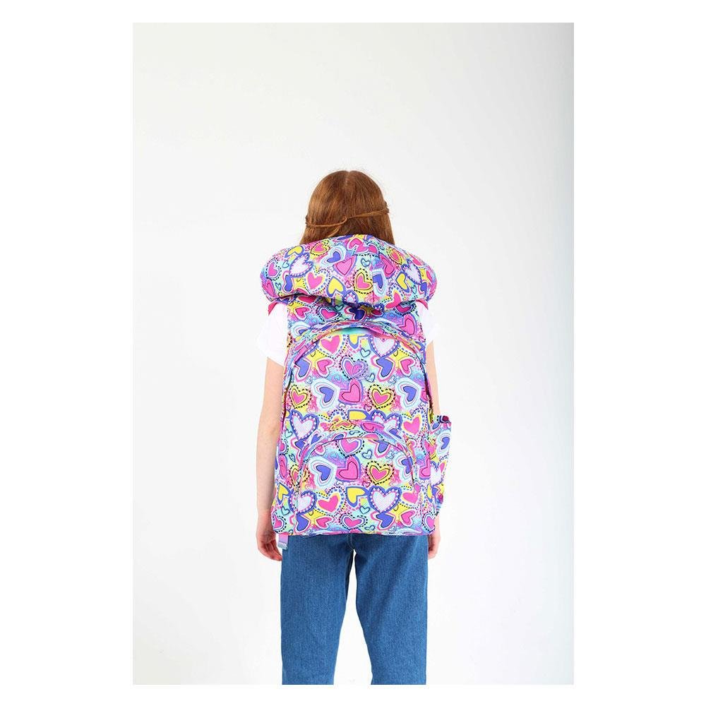 Kaukko Kids Sırt Çantası Evolution Heart Su Geçirmez Okul Çantası
