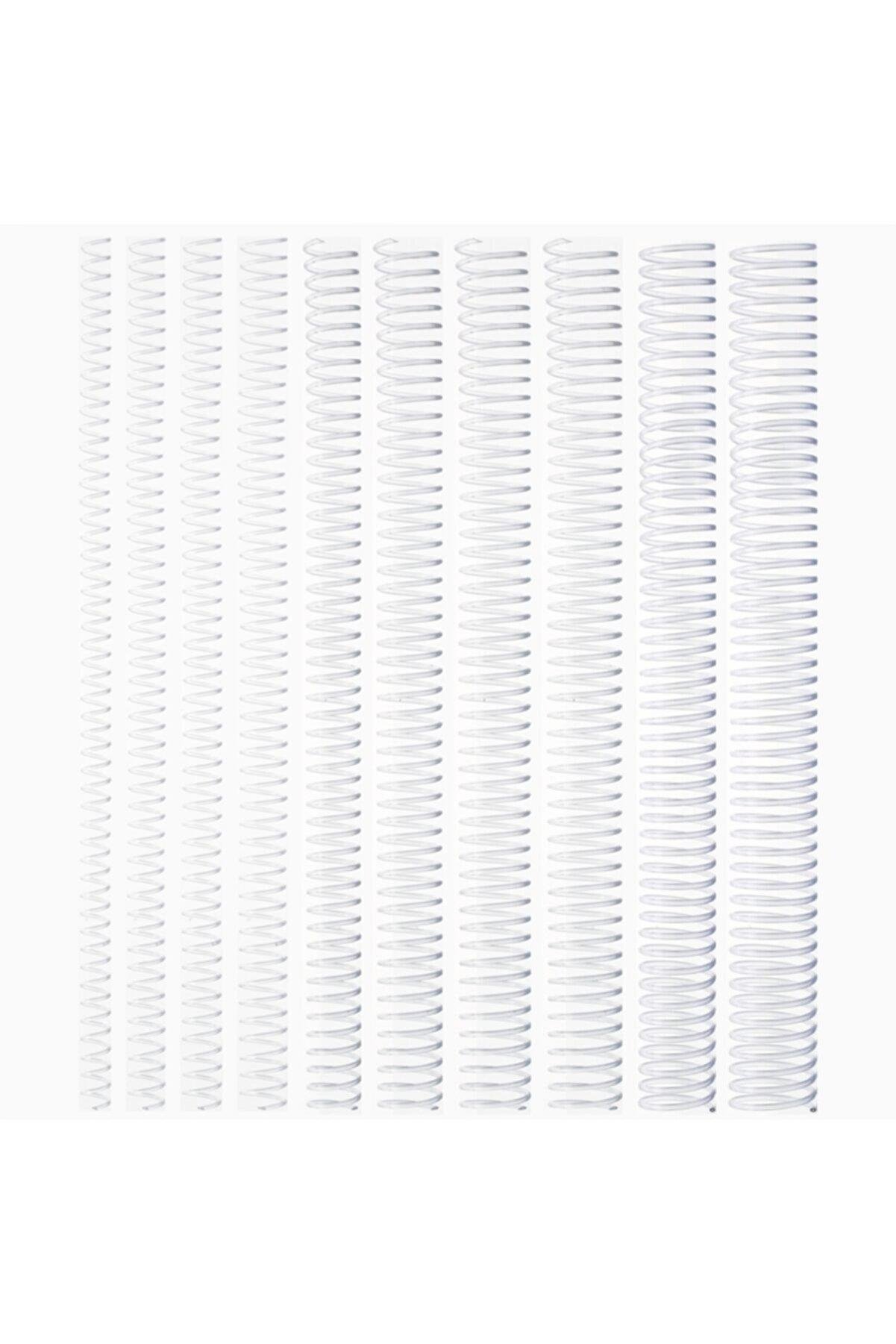 Kayreb Spiral Plastik Helezon 16 Mm Şeffaf 100 Lü (1 Paket 100 Adet)