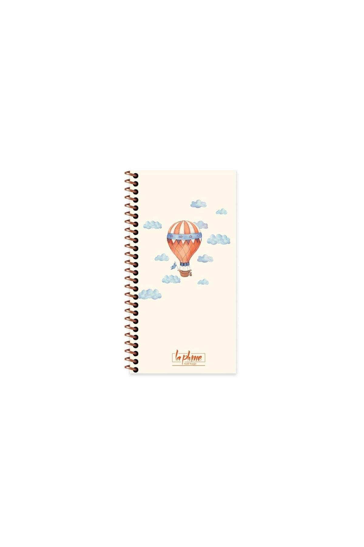 Keskin Color 10 x 19 CM 80 Yaprak Düz Defter La Plume Balloon Turuncu