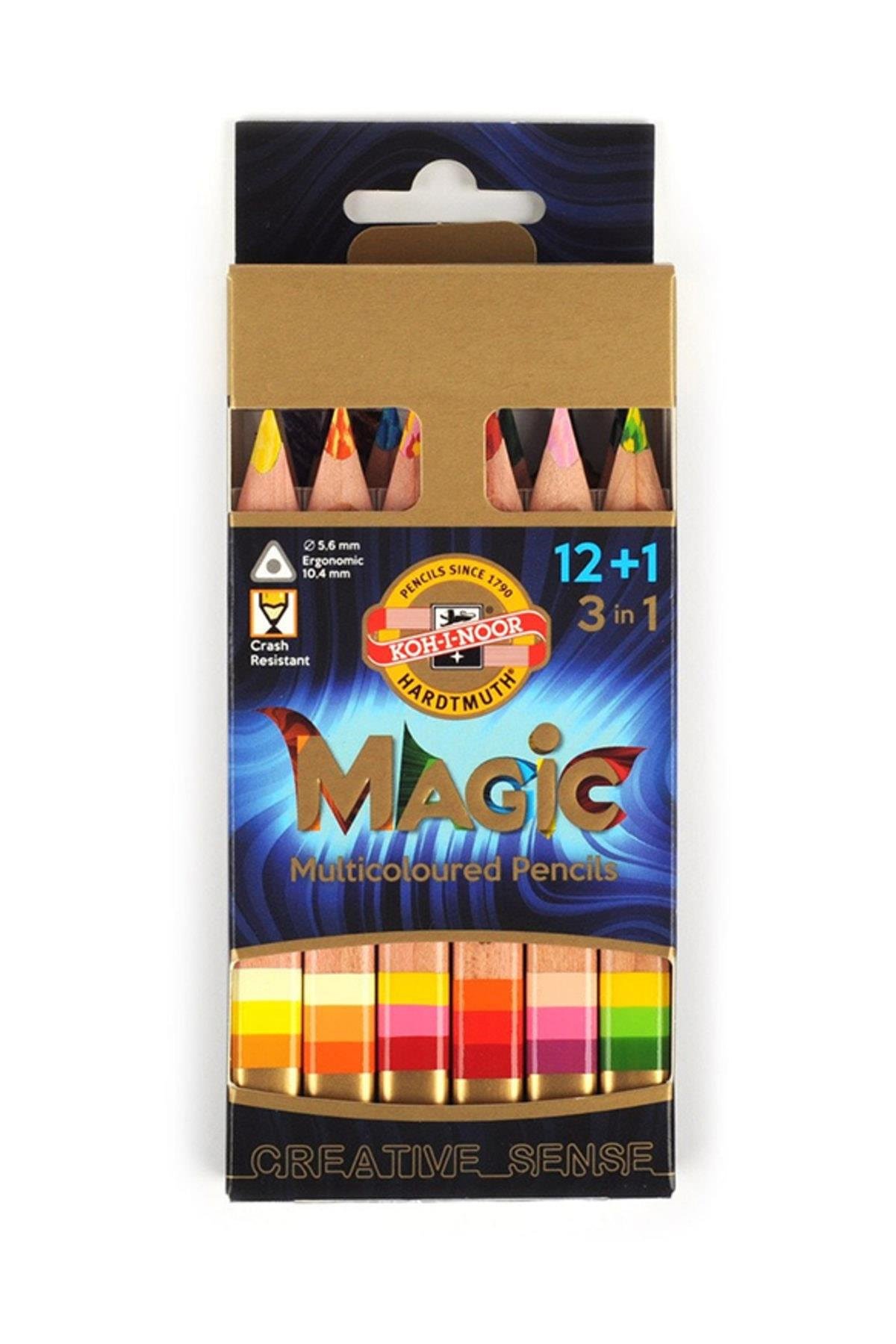 Koh-i-Noor 3404N Magic Jumbo Sihirli Kuruboya Kalem Seti 12 Renk