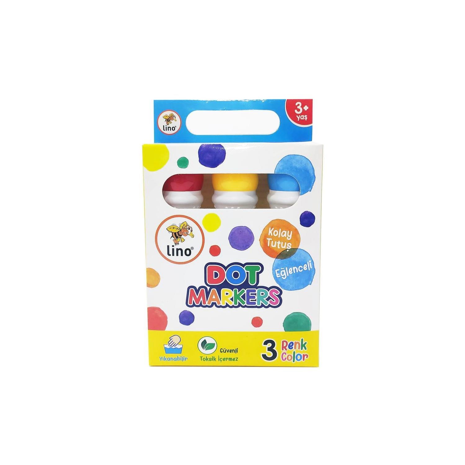 Lino Dot Markers 3 Lü Yıkanabilir Dot Markers
