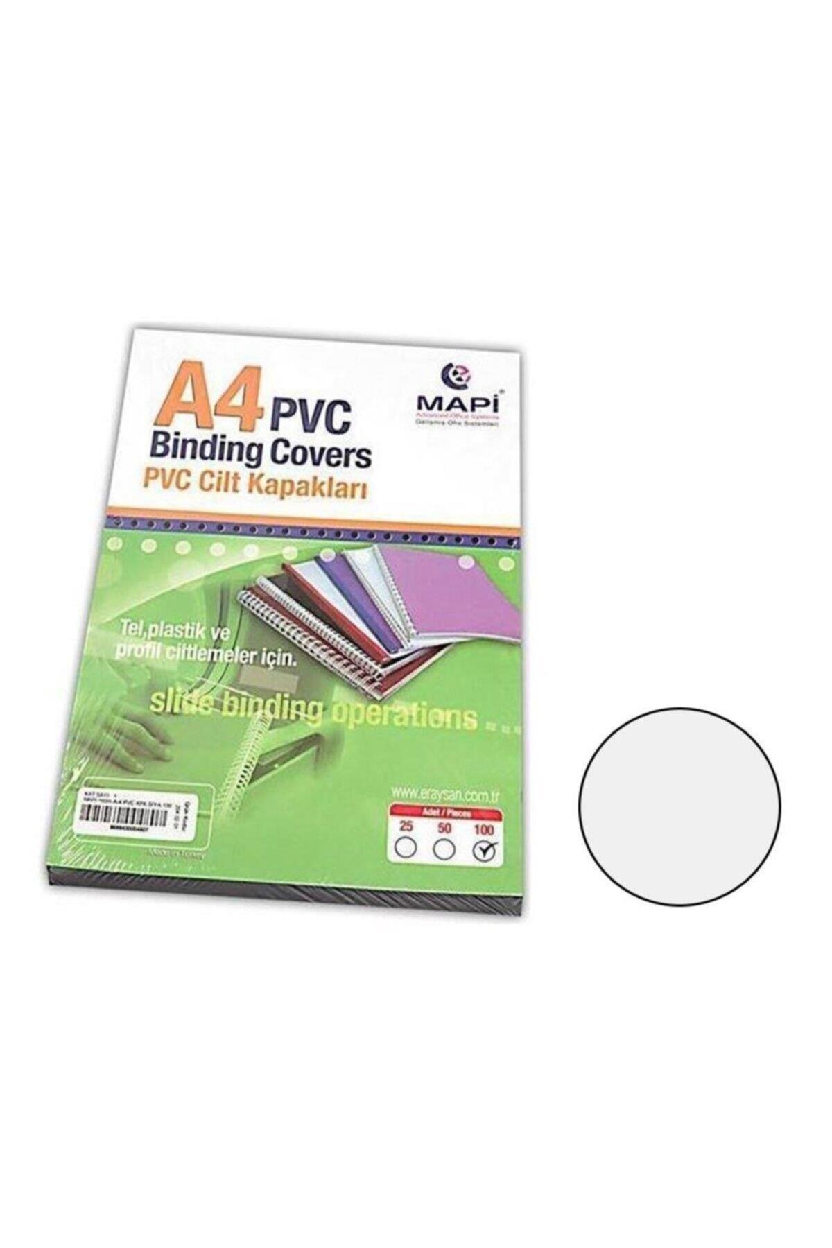 Mapi Cilt Kapağı Plastik Opak A4 160 Micron Beyaz (100 Lü Paket)