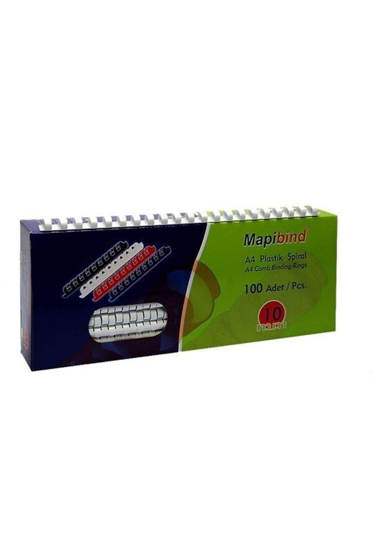 Mapibind Plastik Spiral 19mm Beyaz 100 Lü Paket