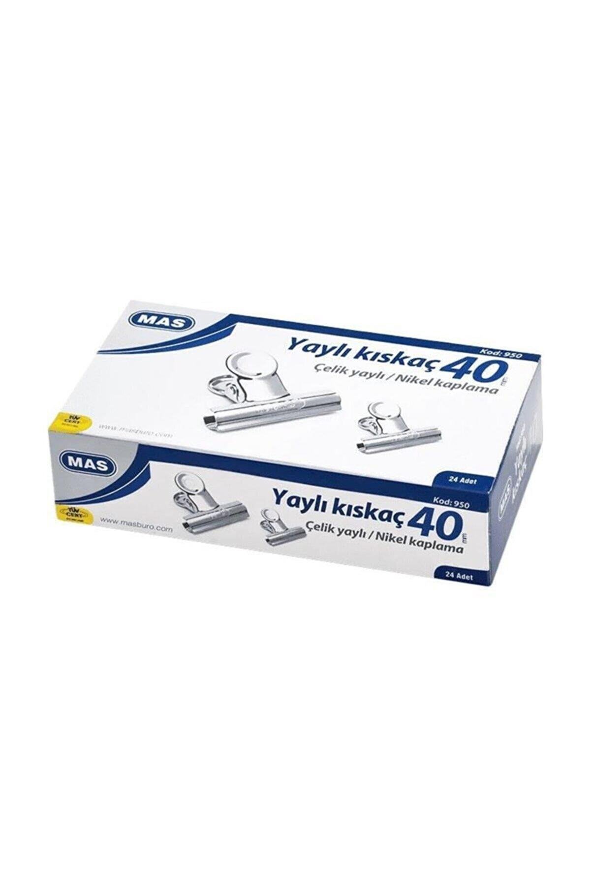 Mas Kıskaç (Klips) Yaylı Metal 40 MM (24 Lü Paket)