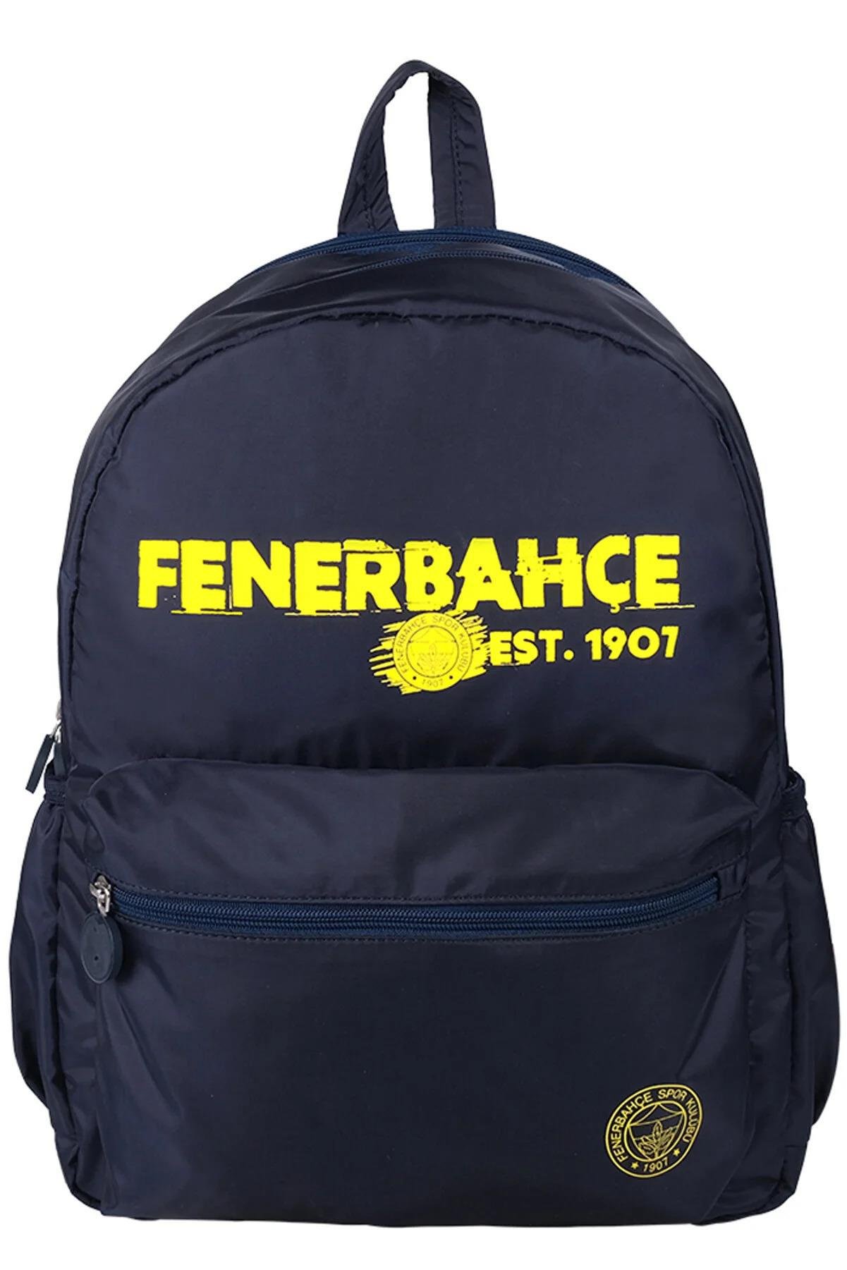 Fenerbahçe Lisanslı Tumbled 2 Bölmeli Lacivert Okul Sırt Çantası