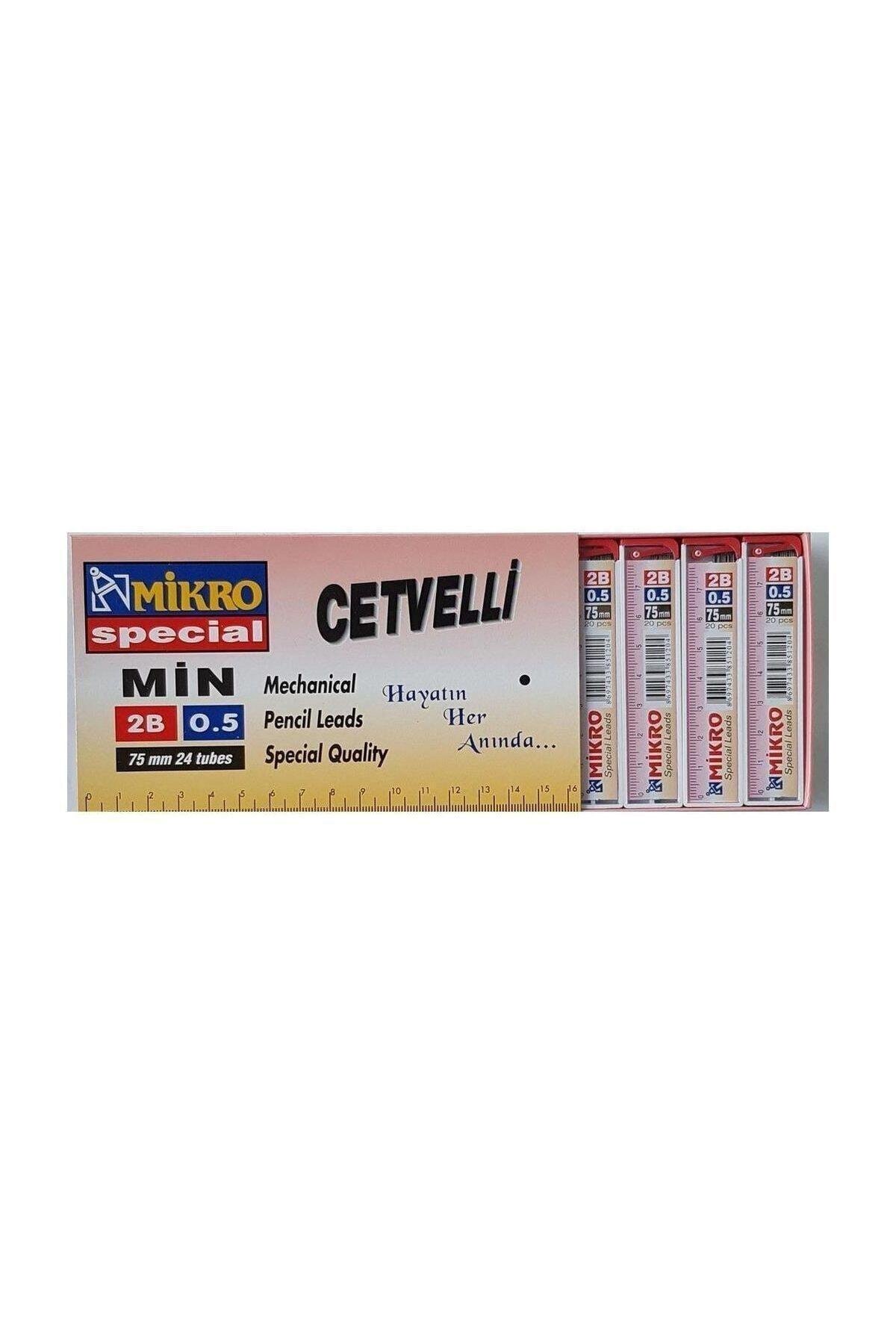 Mikro M-750 Min Cetvelli 0,5 Mm Versatil Kalem Ucu 2b 75 Mm 24 Lü (1 Paket 24 Tüp)