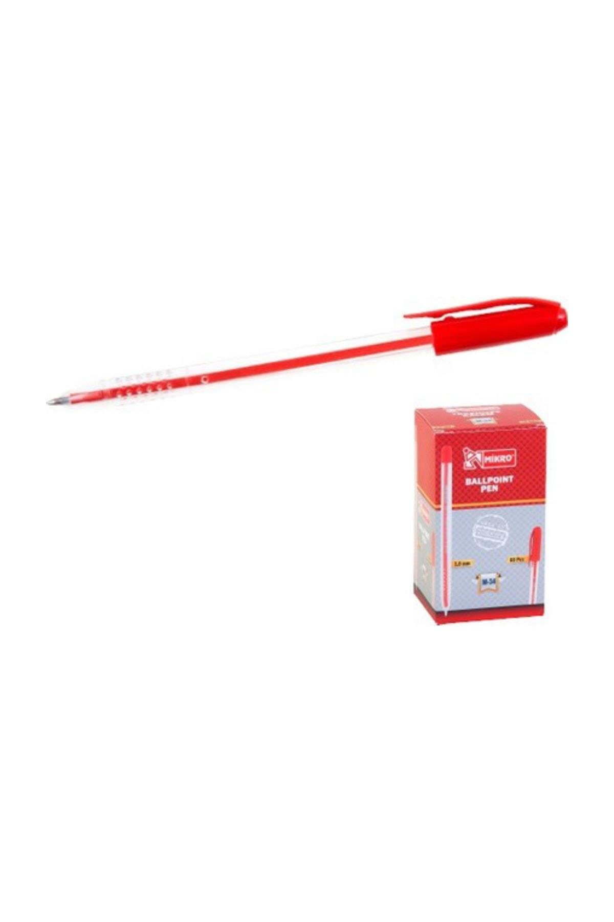 Mikro Kırmızı Tükenmez Kalem 1 Mm 50'Li