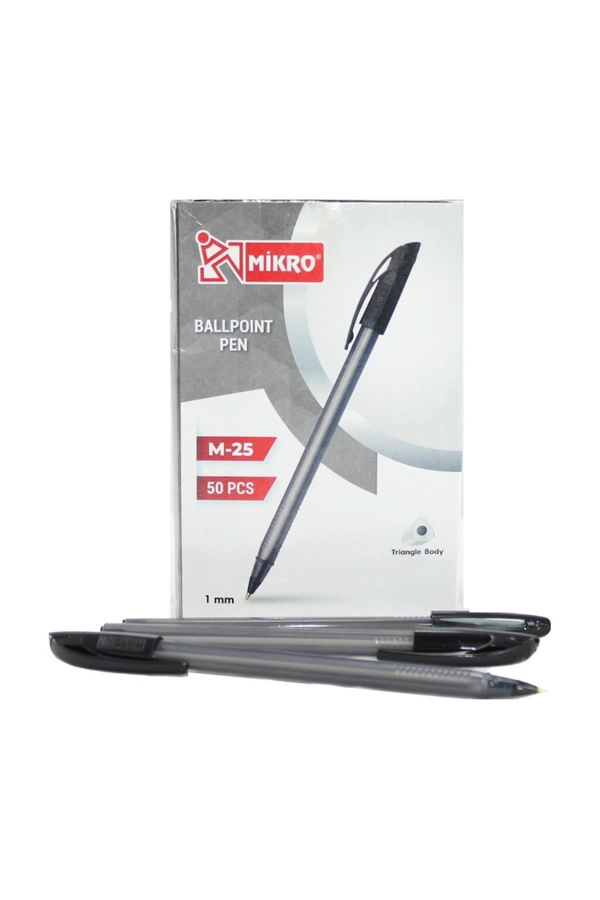 Mikro Siyah Tükenmez Kalem 50'li