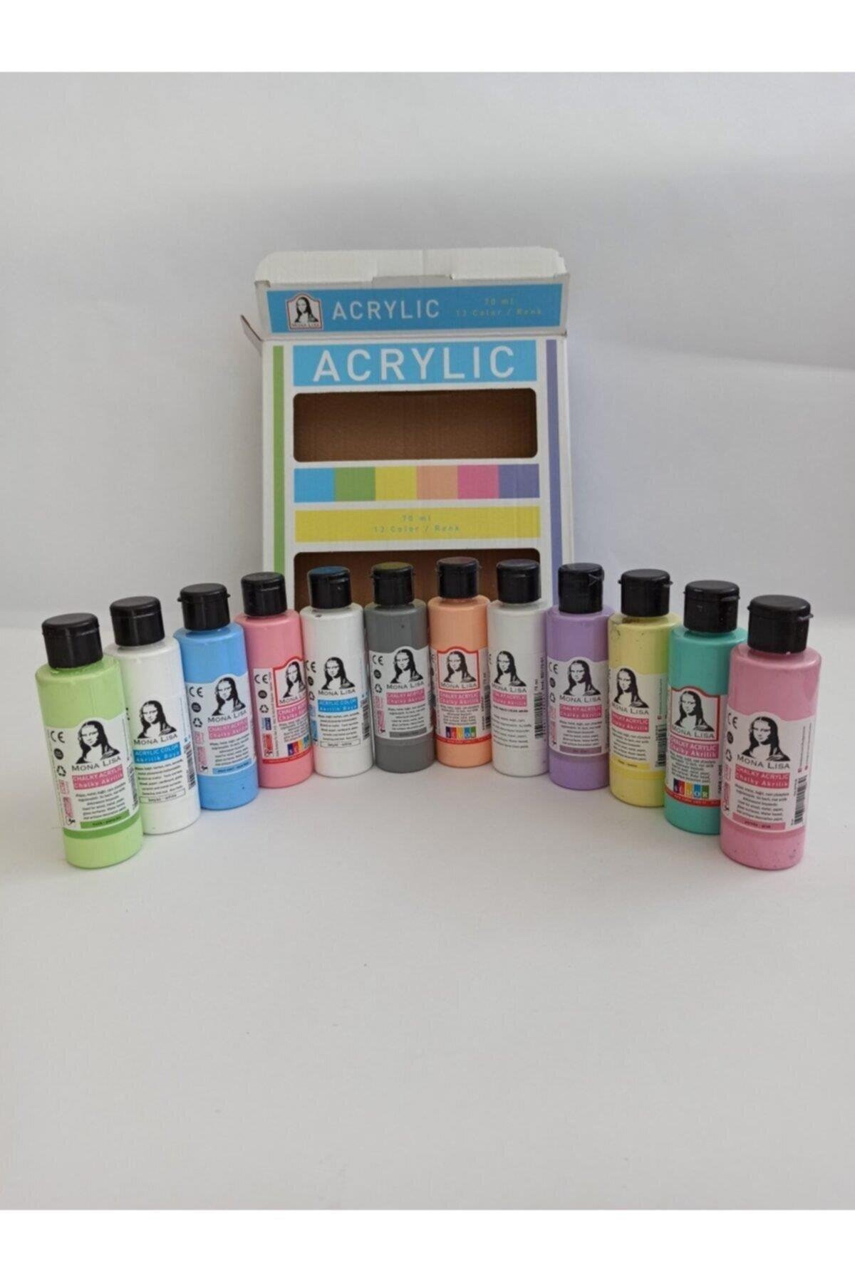 Südor Mona Lisa Chalky Akrilik Boya Seti 12 Renk x 70 ml
