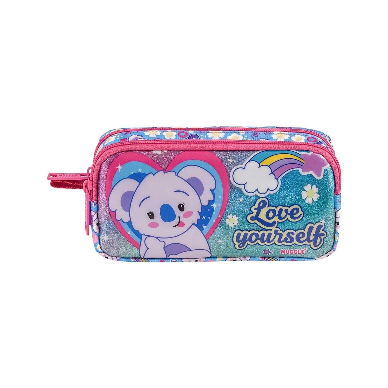 Muggle Kalem Çantası Cute Koala Mavi İki Bölmeli Kalemlik