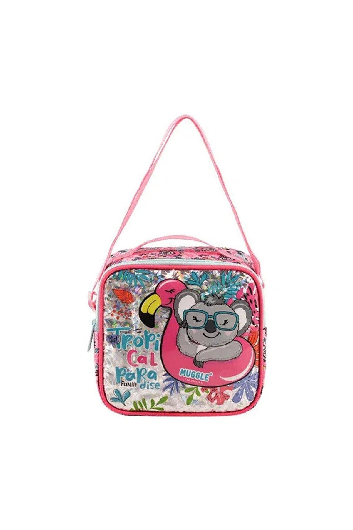 Muggle Beslenme Çantası Tropikal Pradice Pembe Beslenme Çantası
