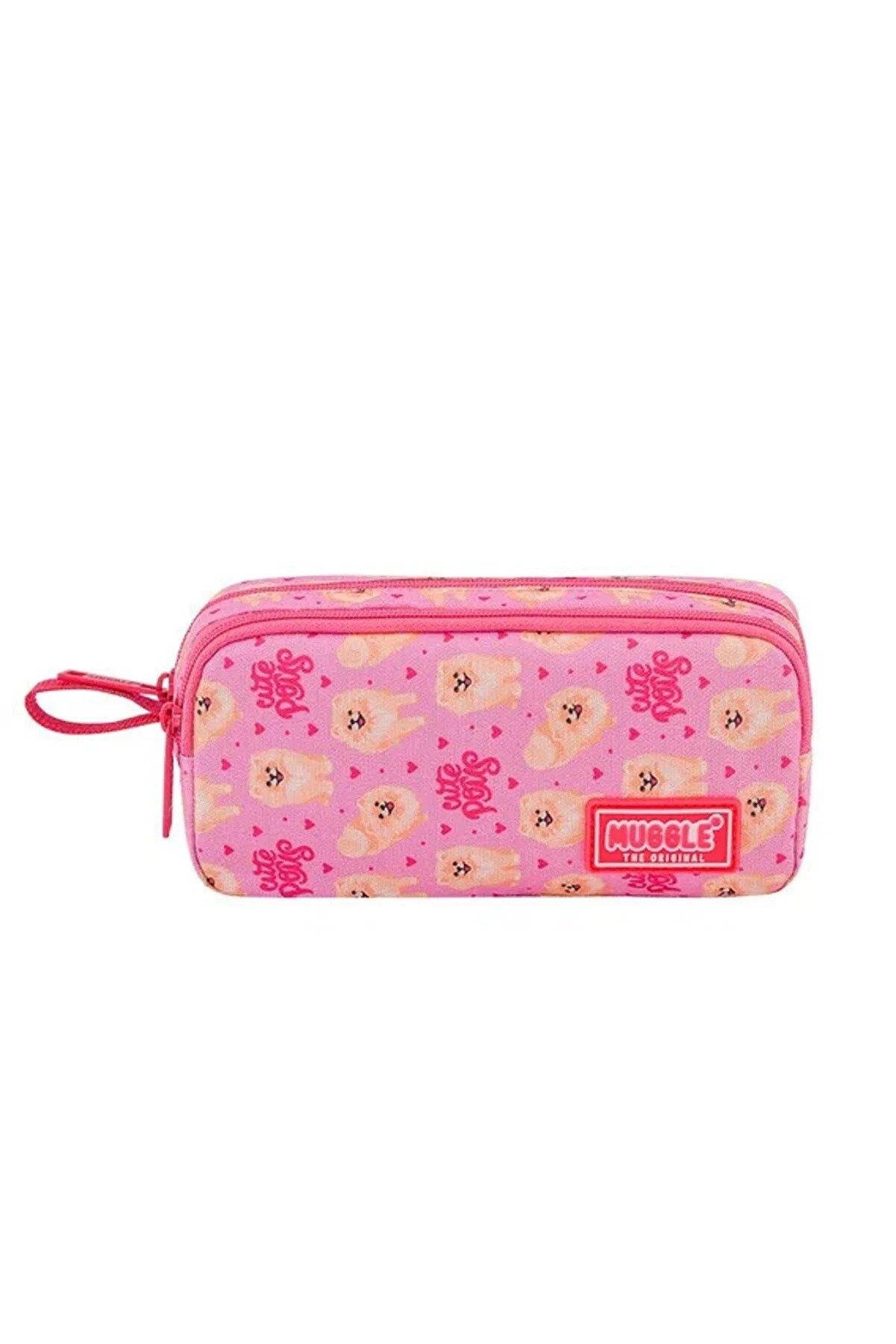 Muggle Kalem Çantası Cute Patty Pembe İki Bölmeli Kalemlik