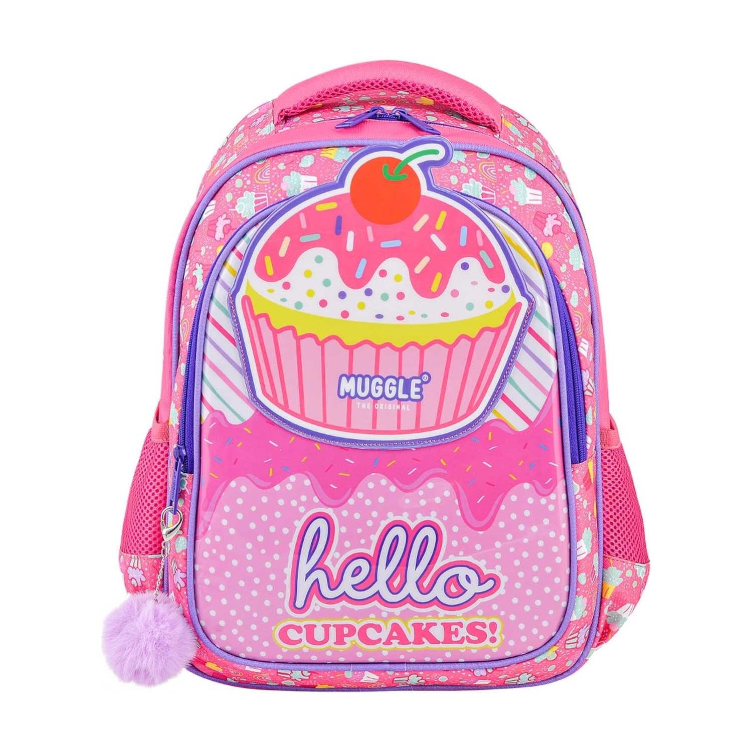 Muggle Okul Çantası Cup Cake Pembe Kız Çocuk İlkokul Sırt Çantası