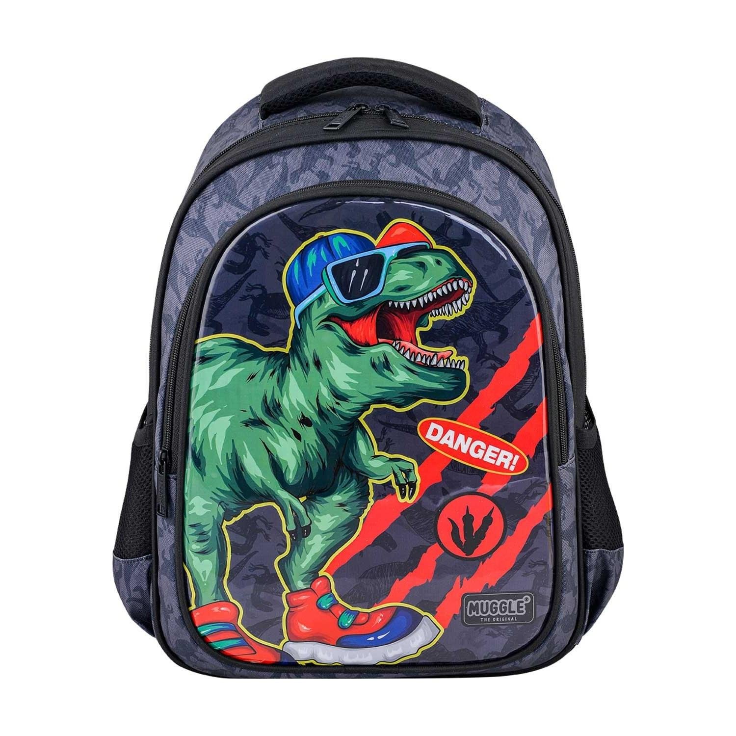 Muggle Okul Çantası Danger Dino Siyah İlkokul Sırt Çantası
