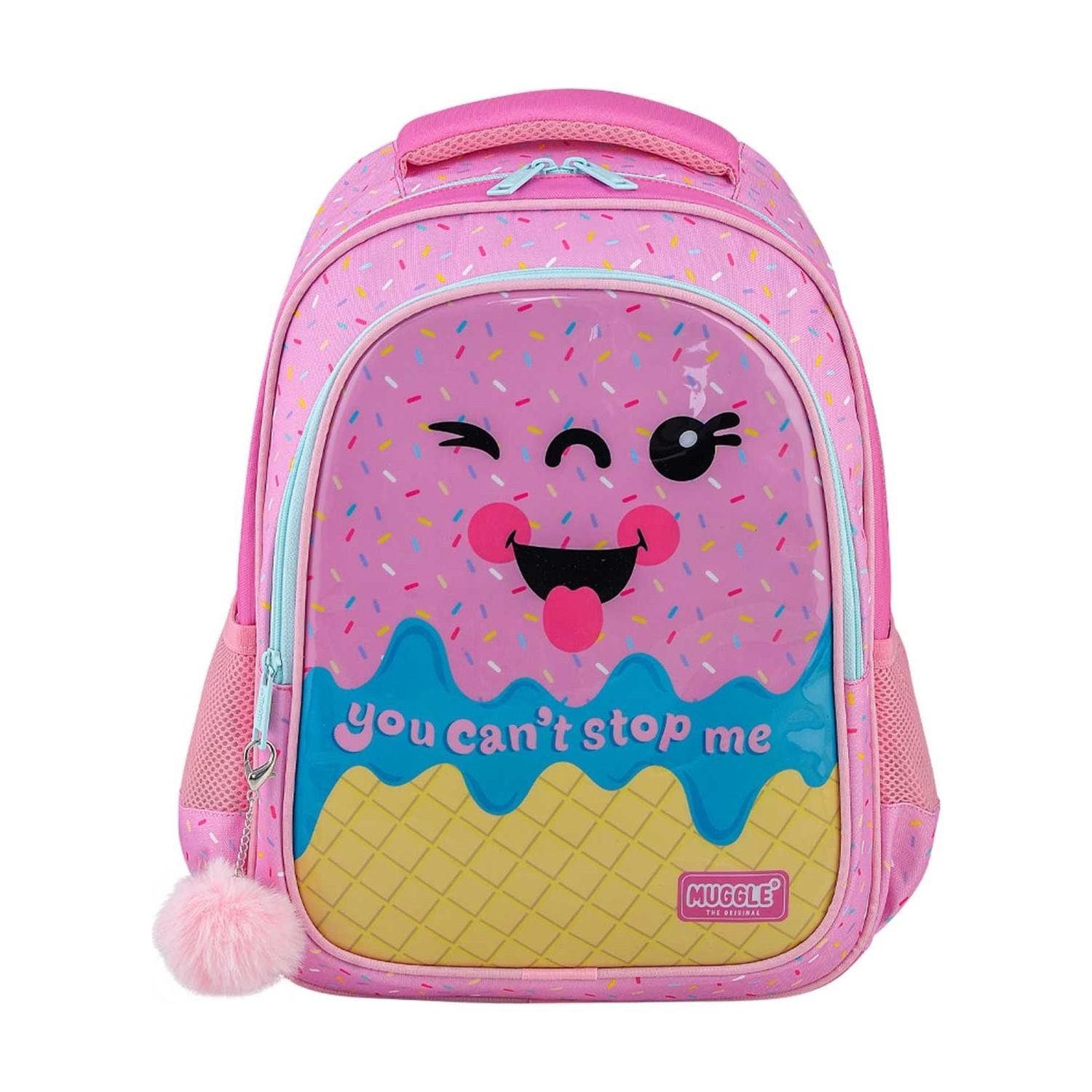 Muggle Okul Çantası Pink Ice Cream Pembe Kız Çocuk İlkokul Sırt Çantası