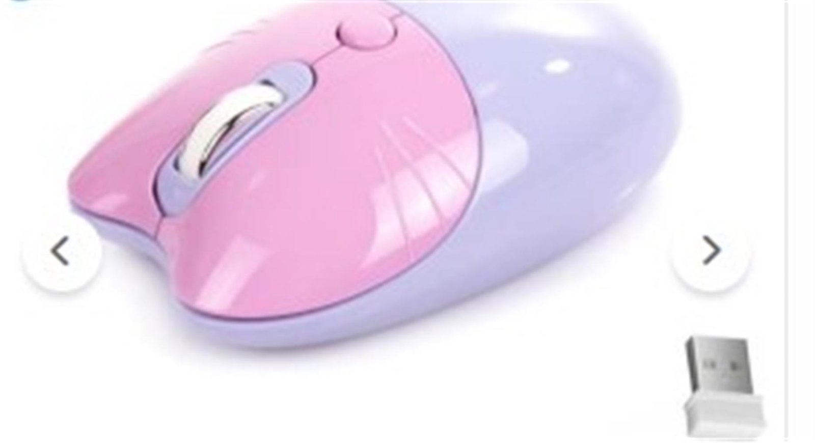 Ndneed V-TRACK Sevimli Kedi Kablosuz Mouse 1000 DPI 2.4 GHz Mor