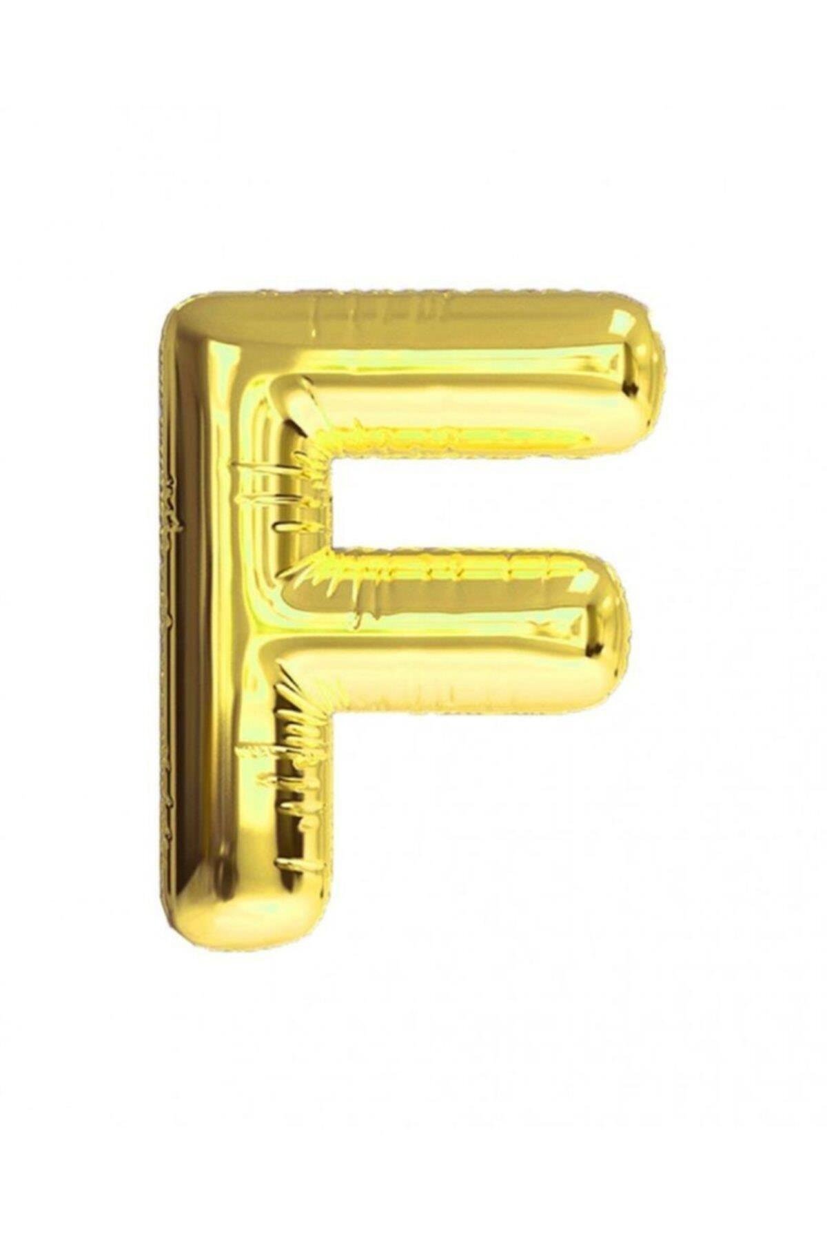 Nedi Folyo Balon 100 Cm Harf Şişirilmemiş Altın (F Harfi)