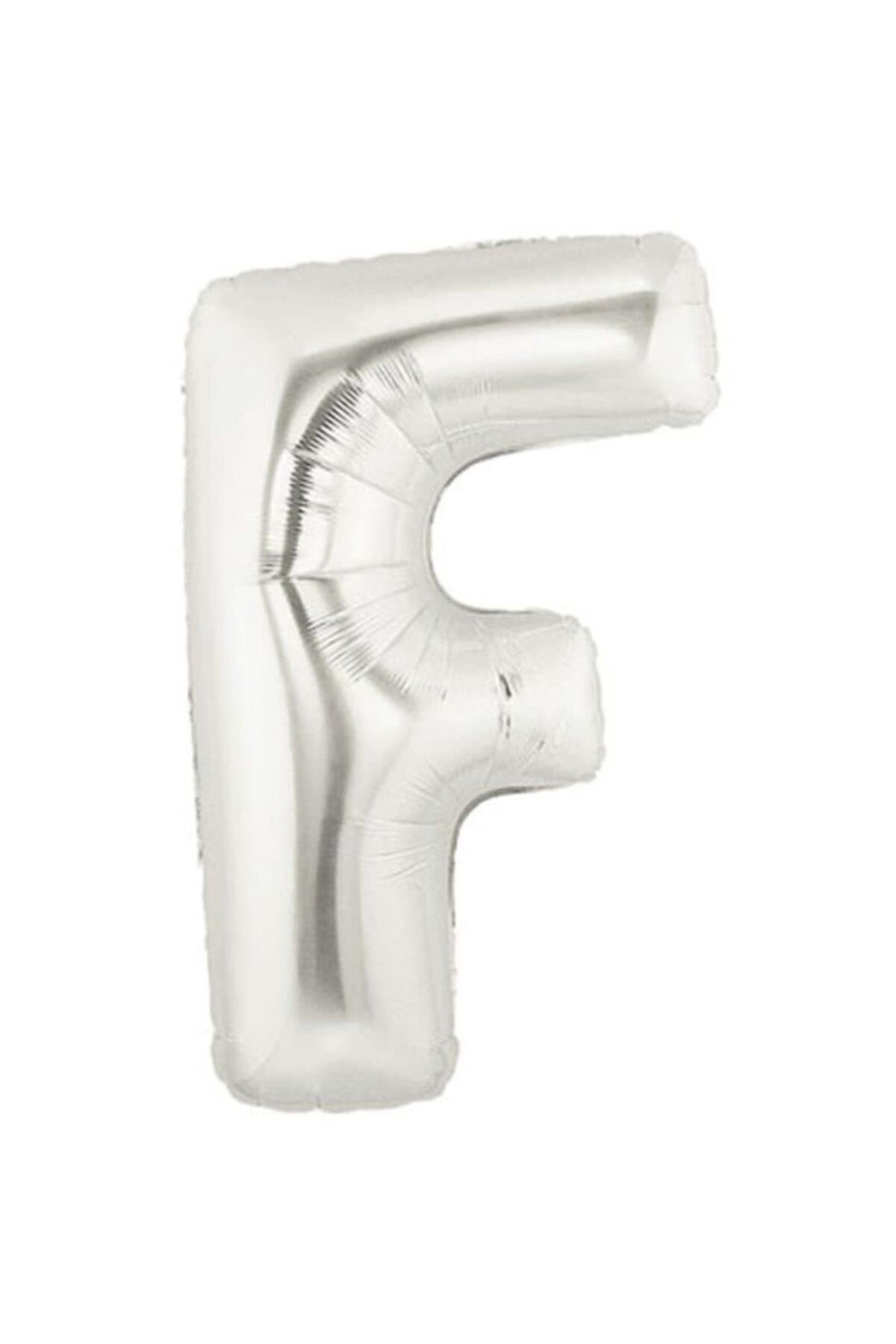 Nedi Folyo Balon 100 Cm Harf Şişirilmemiş Gümüş (F Harfi)