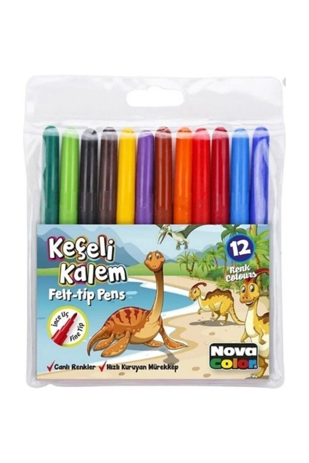 Nova Color Keçeli Kalem 12 Renk Keçeli Boya Kalemi