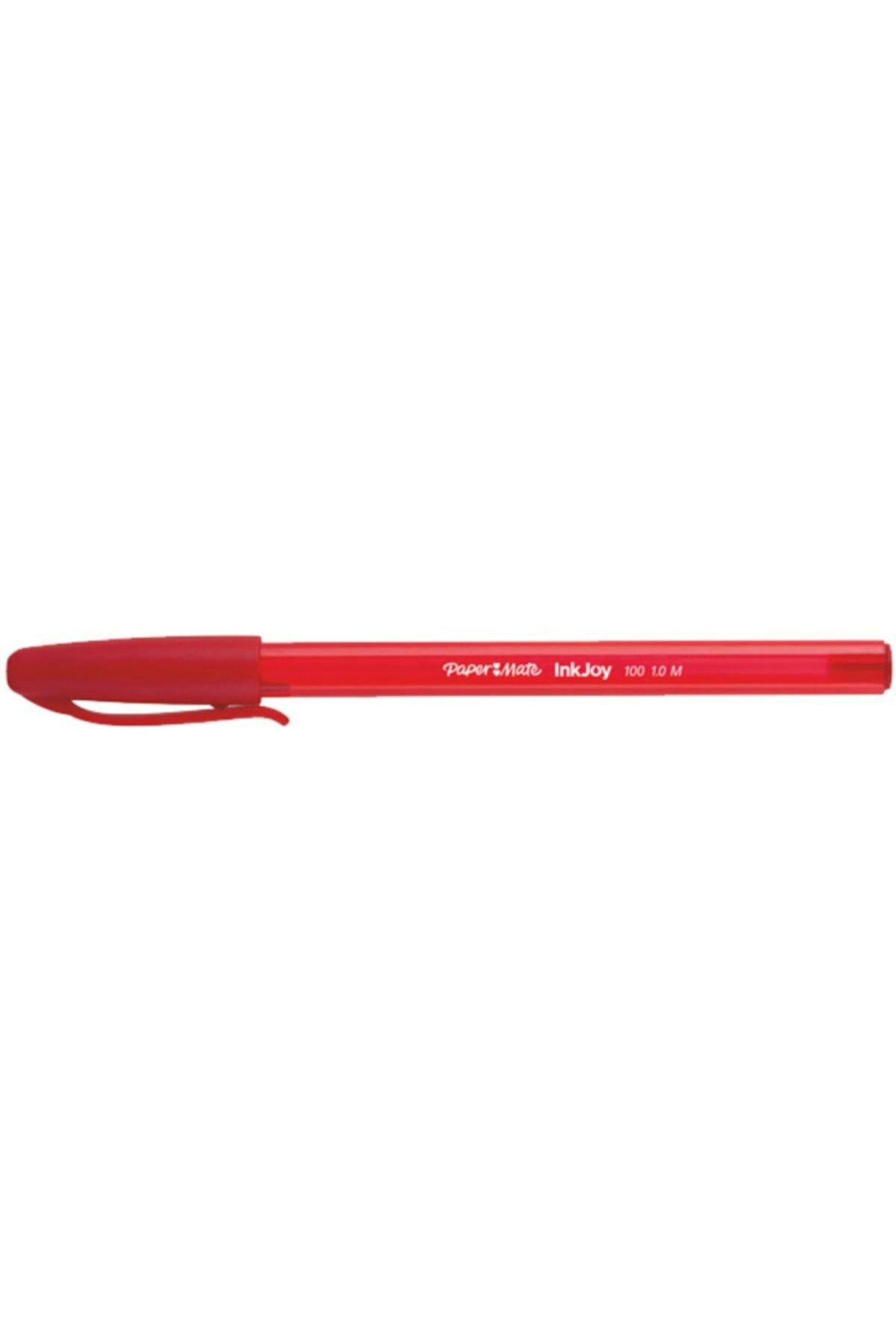 Paper Mate Kırmızı Kapaklı Tükenmez Kalem İnkjoy 100 1.0 MM Kırmızı S0957140 (50 Li Paket)