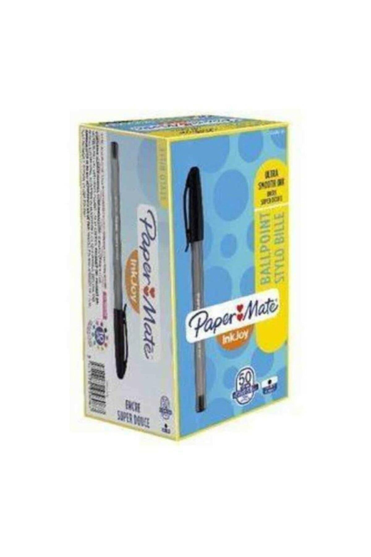 Paper Mate Inkjoy 100 Kapaklı Tükenmez Kalem Ulv Mürekkepli 1.0 Mm Medium Uç Siyah (50 Li Paket)