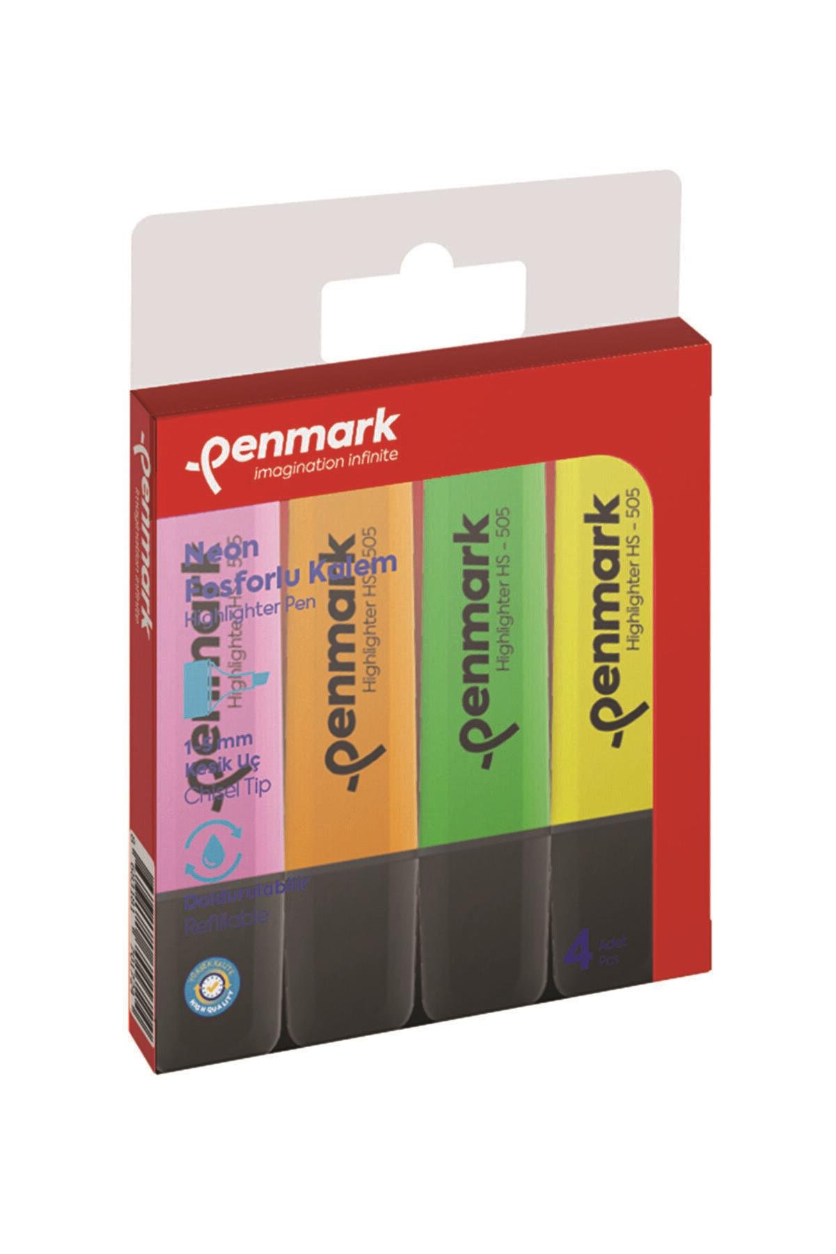 Penmark Highlighter Neon Fosforlu Kalem 4 Renk