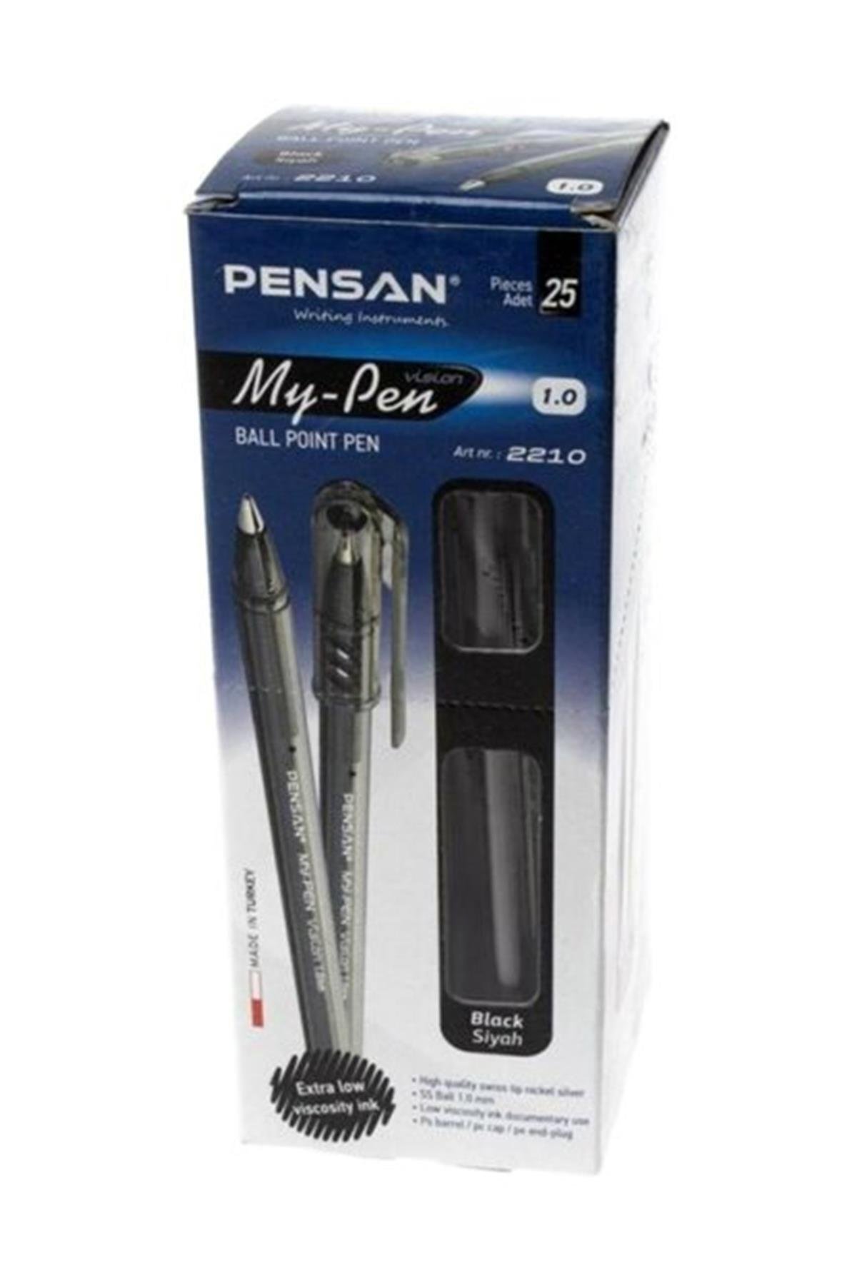 Pensan Tükenmez Kalem My Pen 1 MM Siyah 2210 (25 Li Paket)