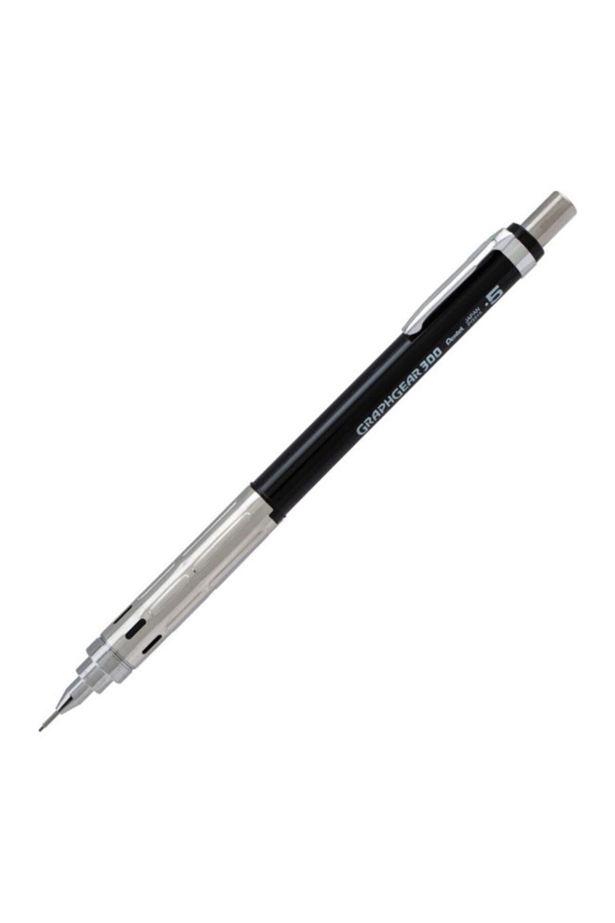 Pentel GraphGear 300 0.5 mm Teknik Çizim ve Yazı Mekanik Versatil Uçlu Kalem Siyah