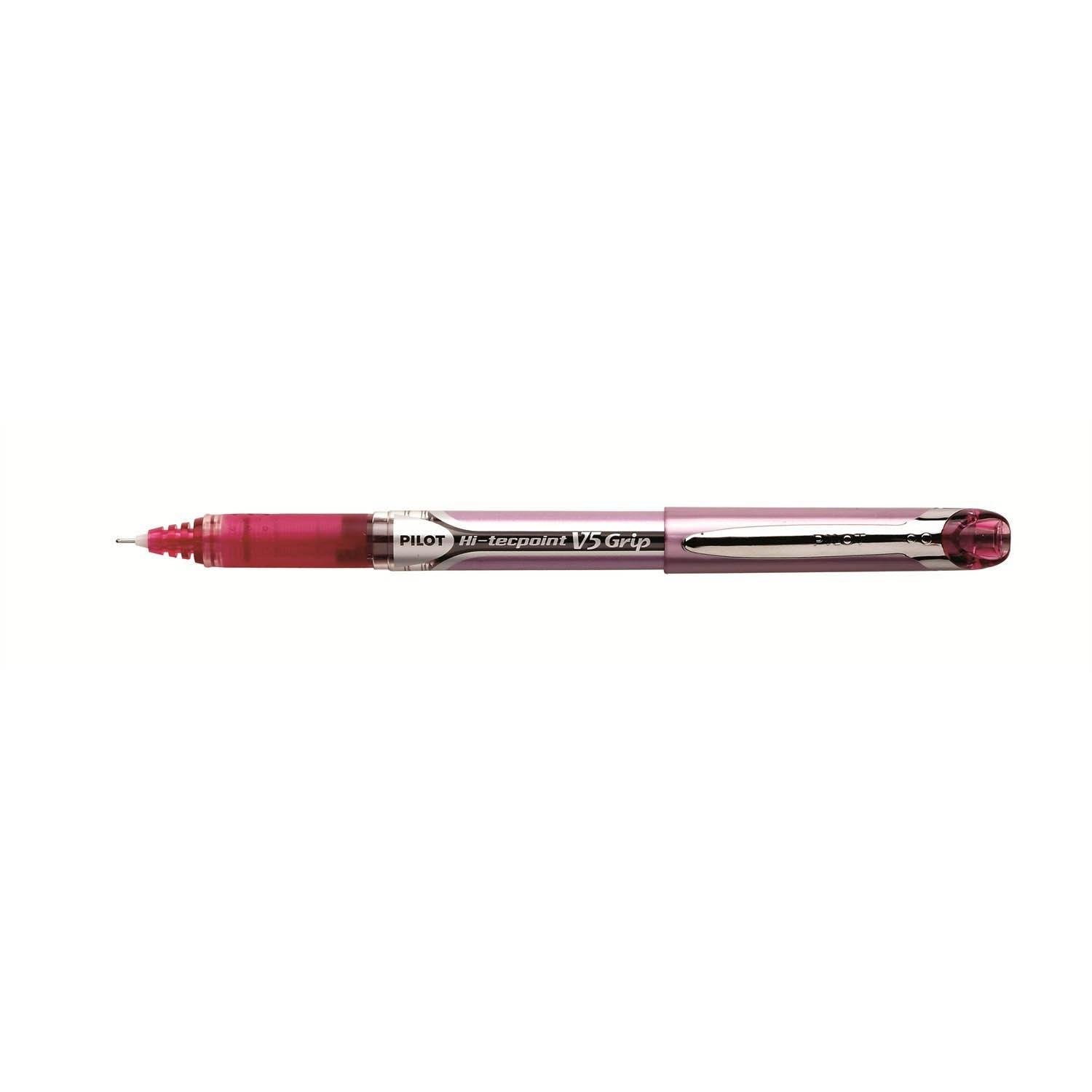 Pilot V5 Grip Hi-Tecpoint İğne Uçlu 0.5 MM Pembe Roller Kalem (12 Li Paket)