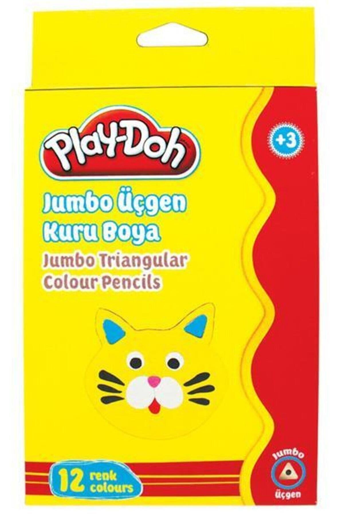 Play-Doh 12 Renk Jumbo Üçgen Kuru Boya