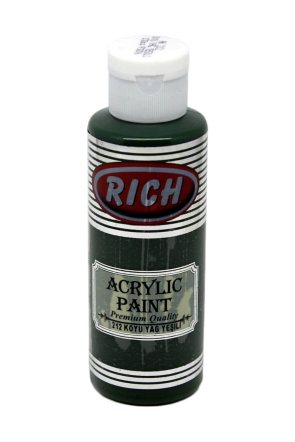 Rich Akrilik Boya 130 Cc Koyu Yağ Yeşili Multi Surface Akrilik Boya