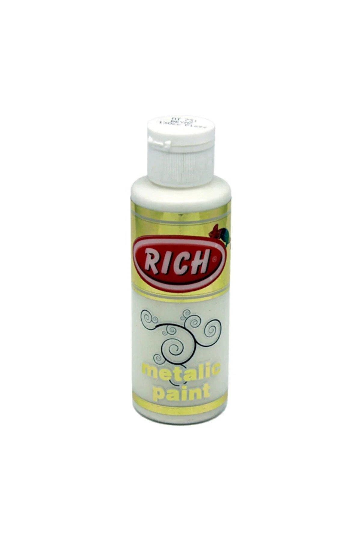 Rich Metalik Boya 120 CC Beyaz Metalik Akrilik Boya
