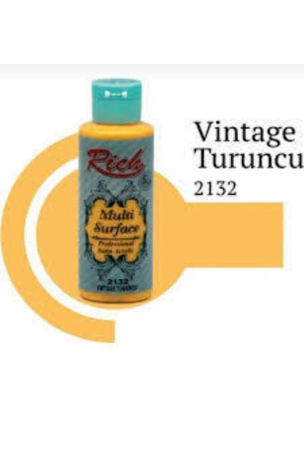 Rich Multi Surface Akrilik Boya 120 cc - 2132 Vintage Turuncu