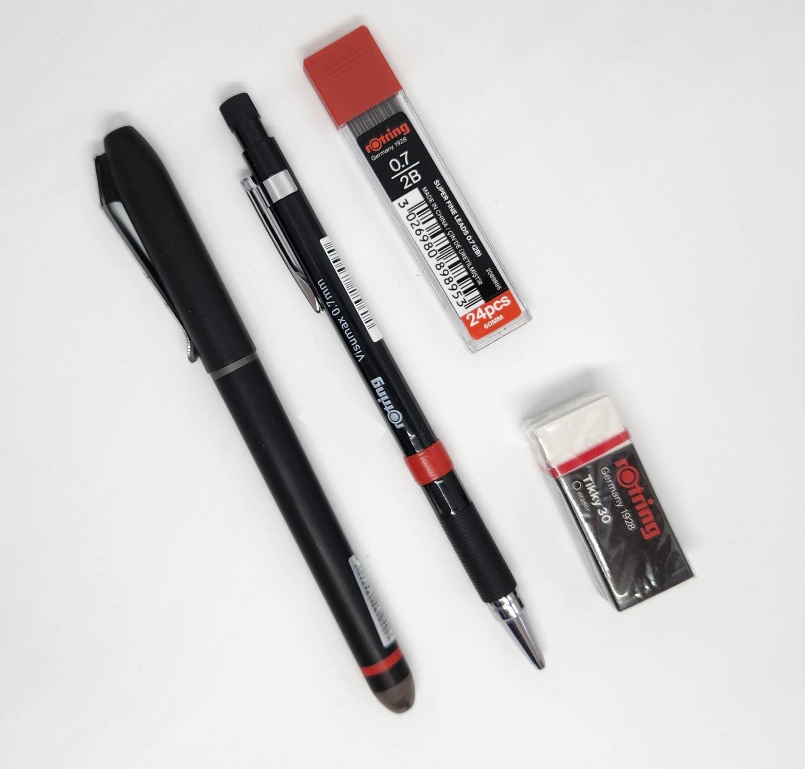 Rotring Ofis Seti Visumax 0.7 Uçlu Kalem + Roller Siyah Uç + Silgi Seti