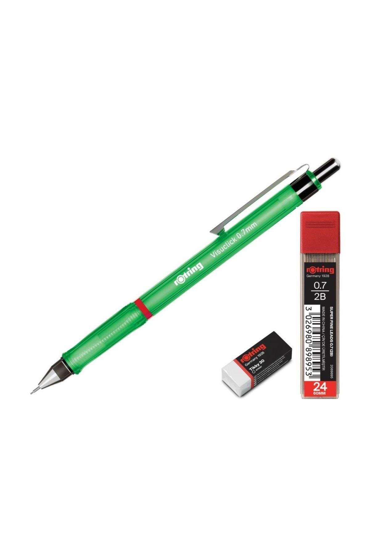 Rotring Okul Seti Visuclick Versatil + Uç Silgi 0.7 MM Yeşil