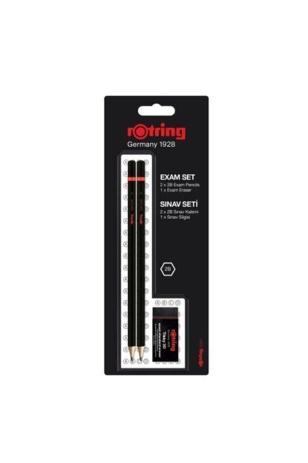Rotring Sınav Kalemi 2B + Silgi + Kalemtraş 2 Li Sınav Seti