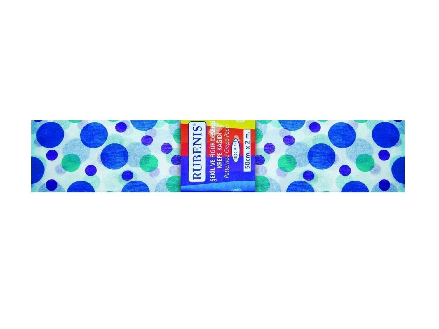 Rubenis Krapon Kağıdı 50 CM x 2 Metre 10 Lu (Karışık Model)