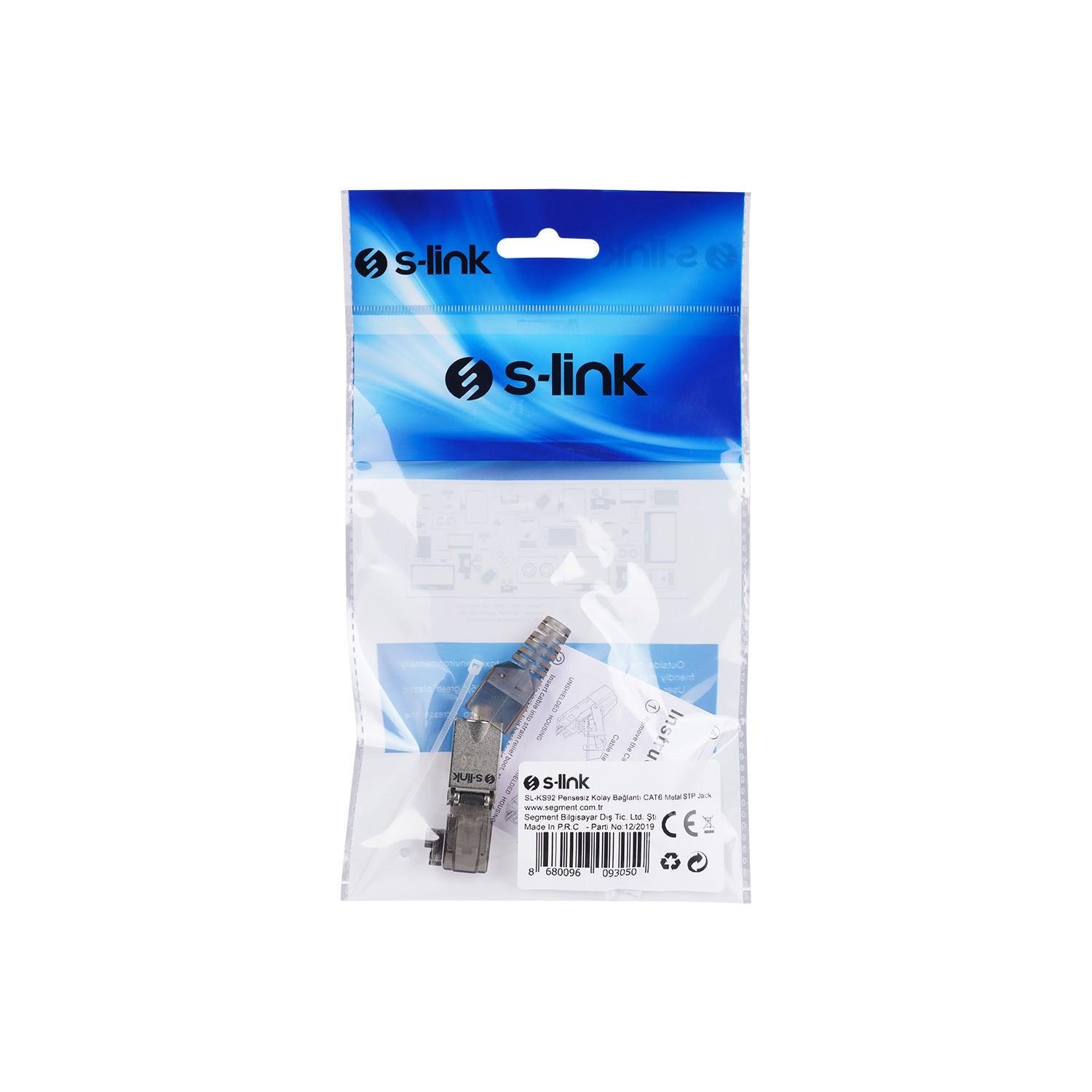 S-link Pensesiz Kolay Bağlantı CAT6 Metal STP Jack