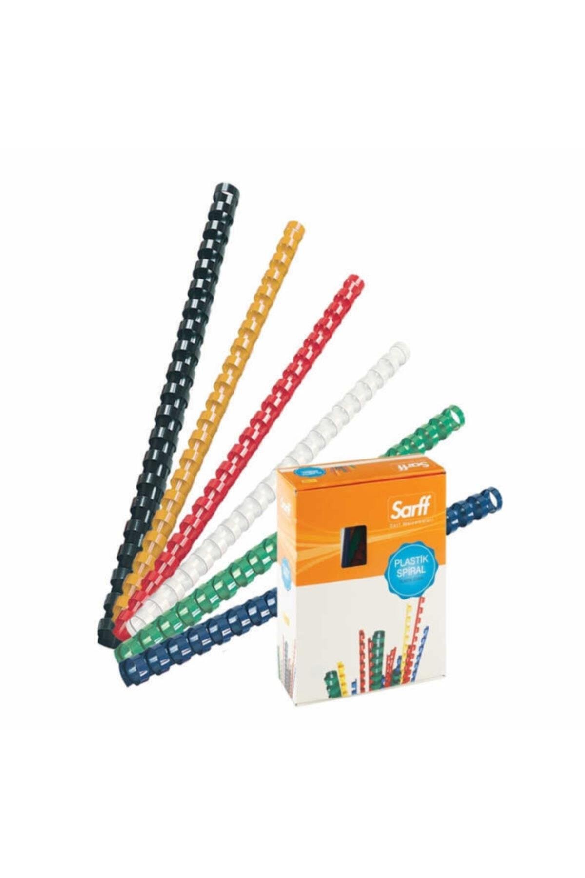 Sarff Spiral Plastik 125 Sayfa 14 MM Beyaz (100 Lü Paket)