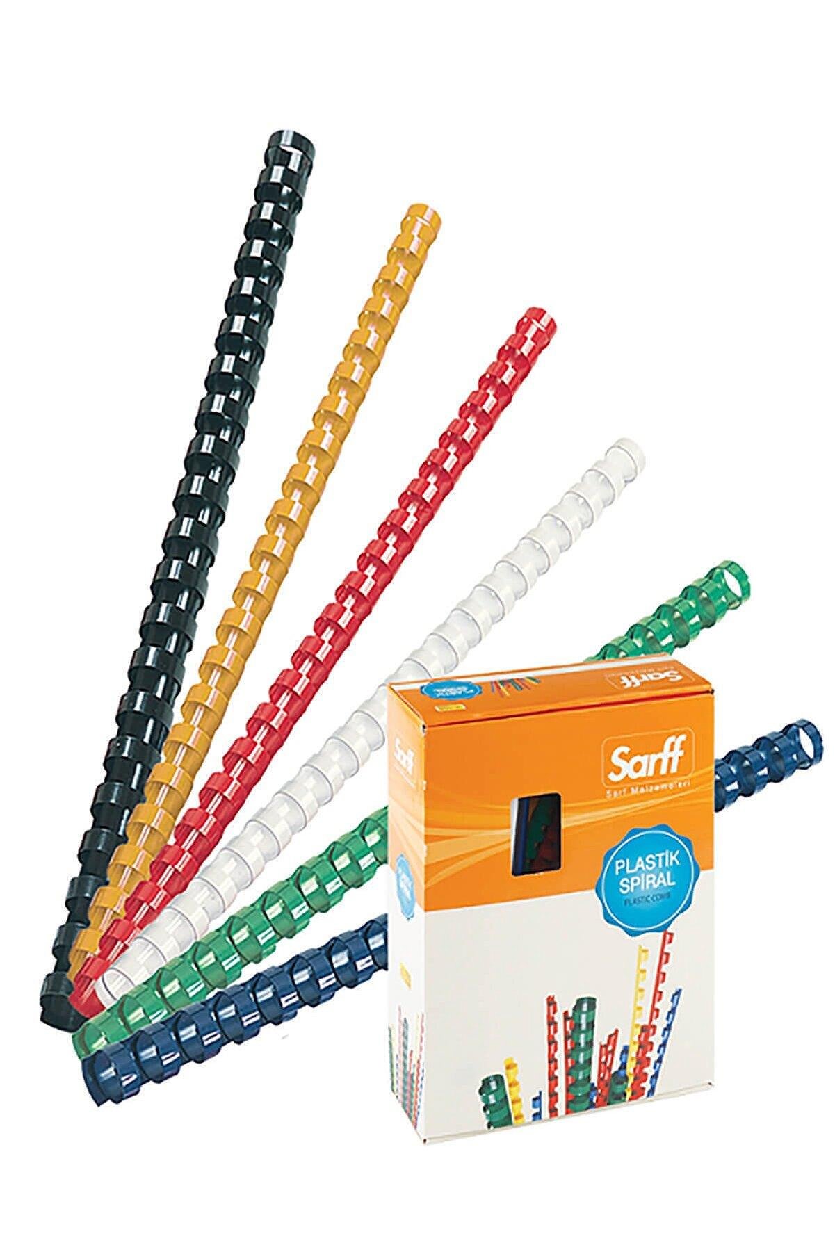 Sarff Spiral Plastik 145 Sayfa 16 MM Beyaz (100 Lü Paket)