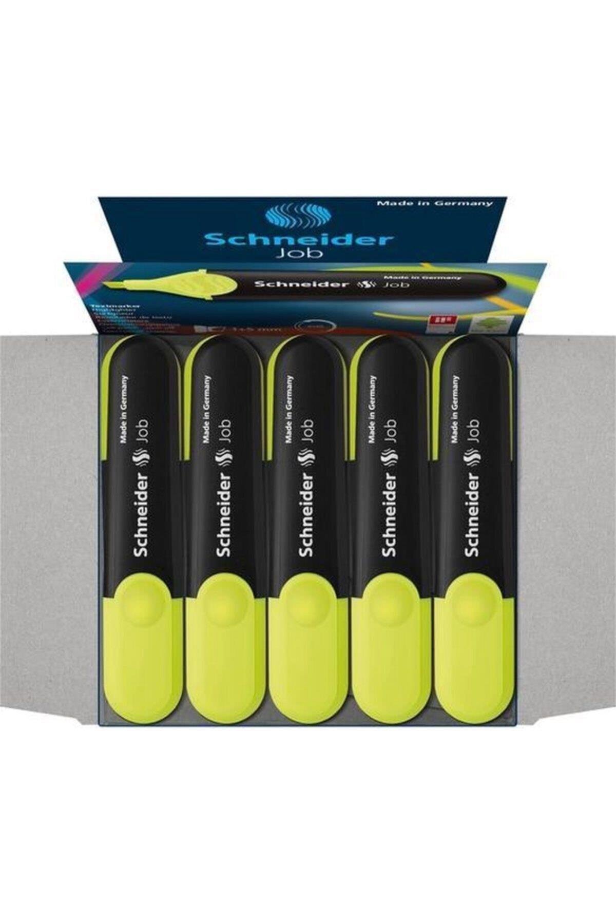 Schneider Fosforlu Kalem Job Sarı Fosforlu Kalem (10 Lu Paket)