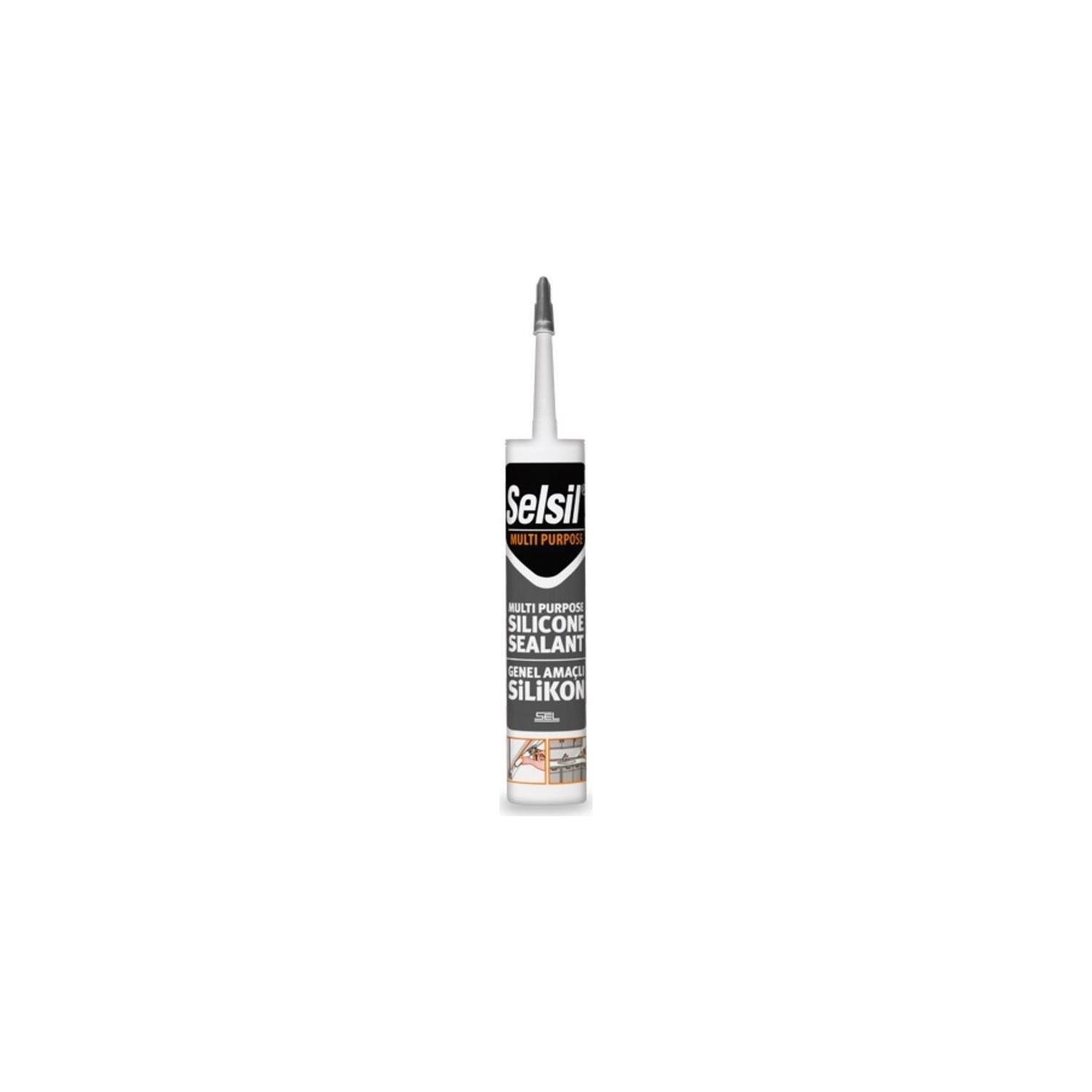 Selsil Genel Amaçlı Silikon Şeffaf 280 Gram Şeffaf Silikon