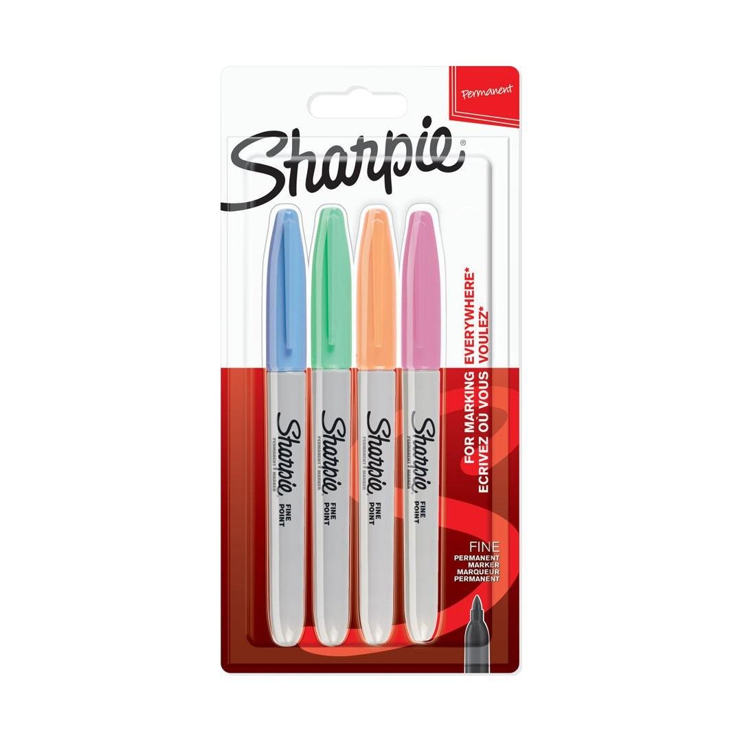 Sharpie 2065402 Fine Permanent Markör Pastel 4 Renk