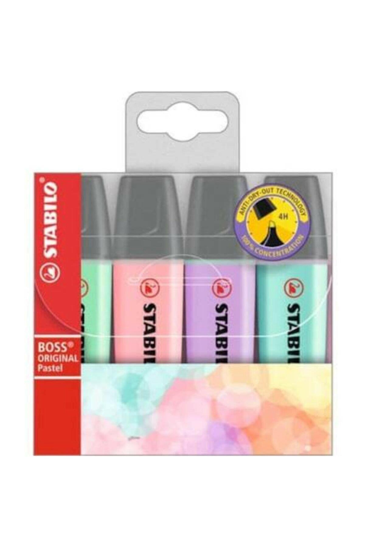 Stabilo Boss Original Pastel Renk Fosforlu Kalem 4'lü Paket