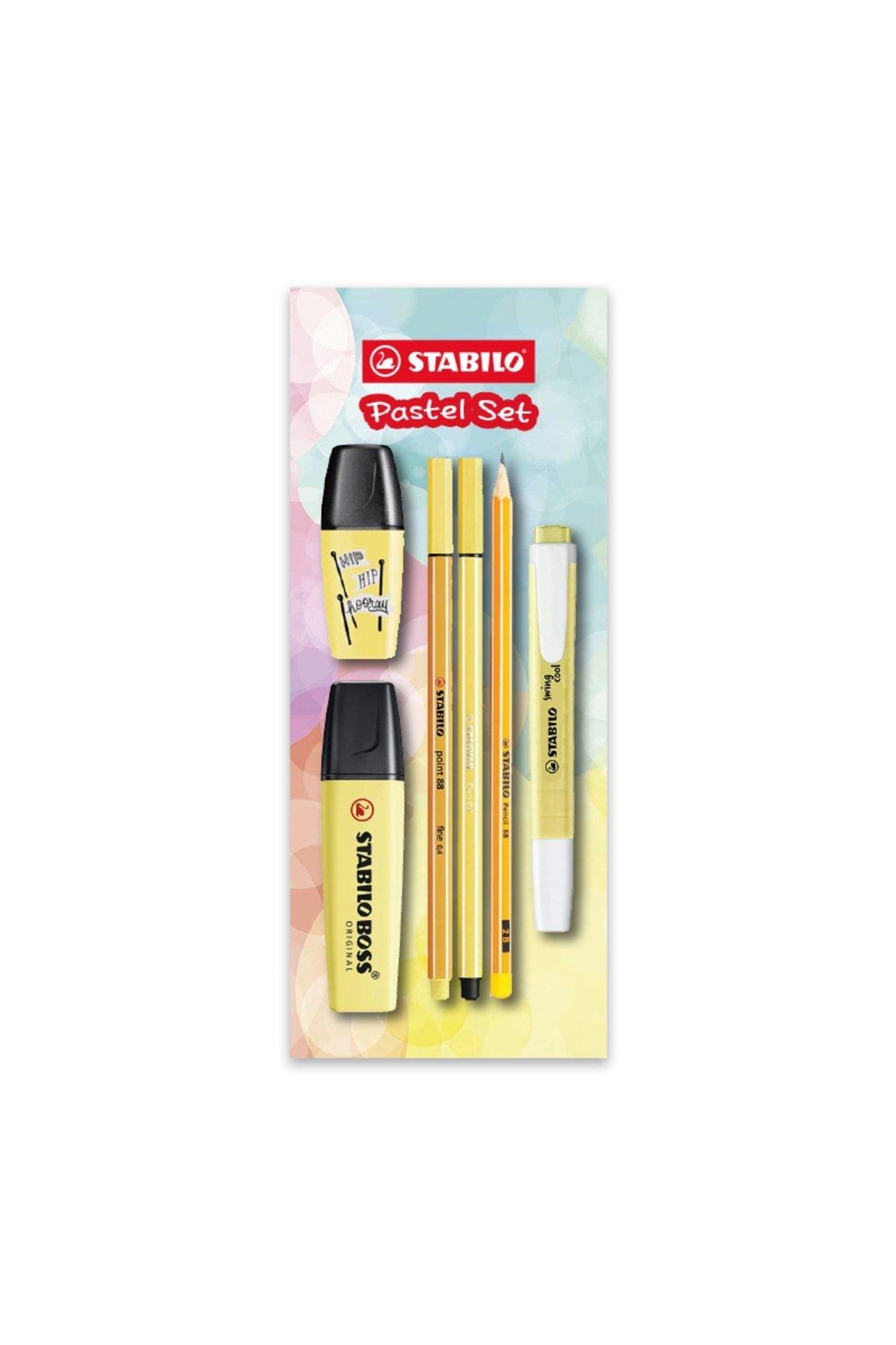 Stabilo 70/144-6 Fosforlu Kalem Tek Renk Pastel Sarı 6 Lı Set