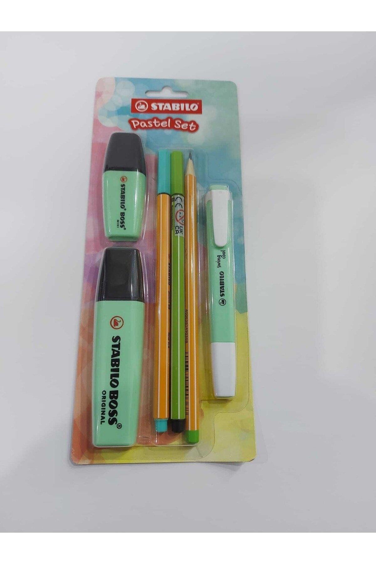 Stabilo 70/116-6 Fosforlu Kalem Tek Renk Pastel Yeşil 6 Lı Set