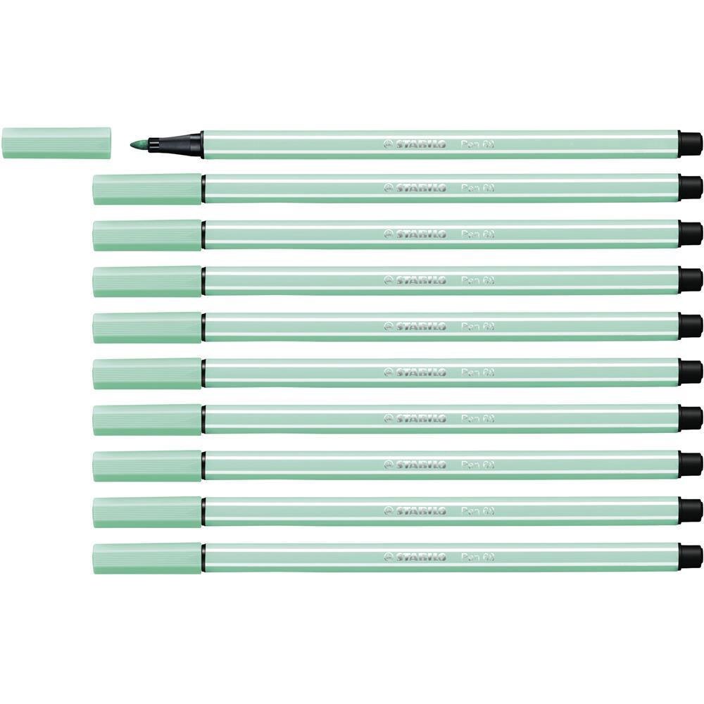 Stabilo Keçe Uçlu Boya Kalemi 1 MM Buz Yeşili Keçeli Kalem (10 Lu Paket)