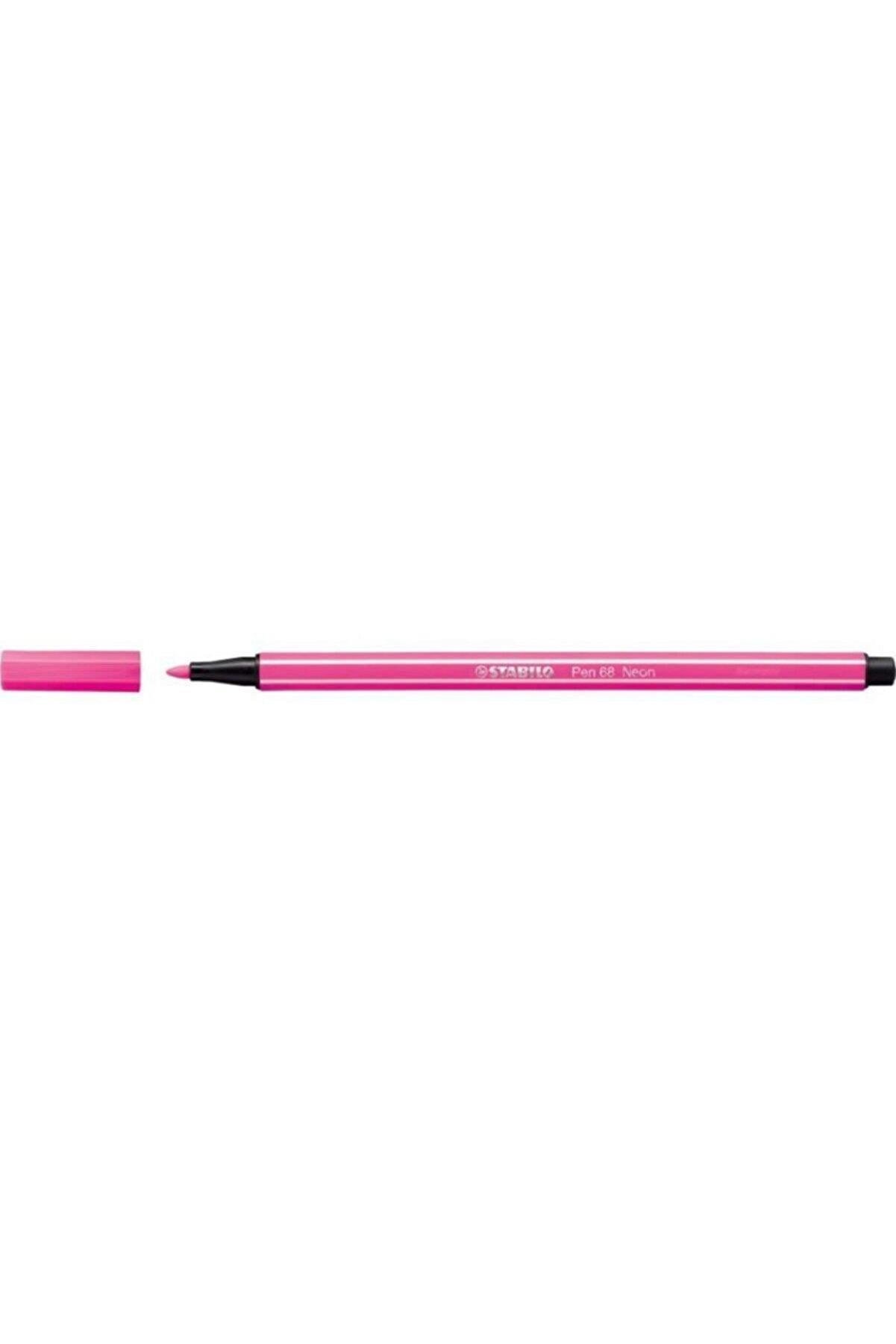 Stabilo Keçe Uçlu Boya Kalemi 1 MM Fosforlu Pembe 68/056 (10 Lu Paket)