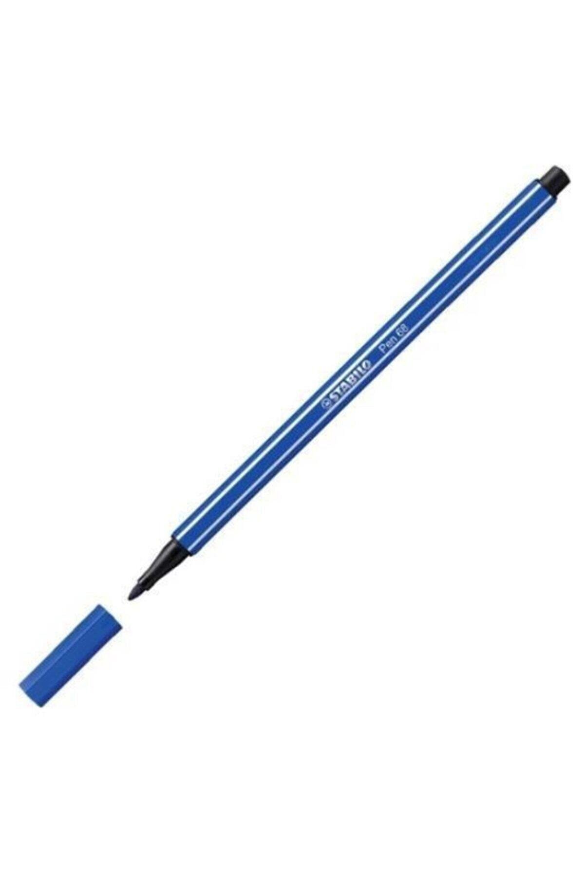 Stabilo Keçe Uçlu Boya Kalemi 1 MM Koyu Mavi 68/32 (10 Lu Paket)