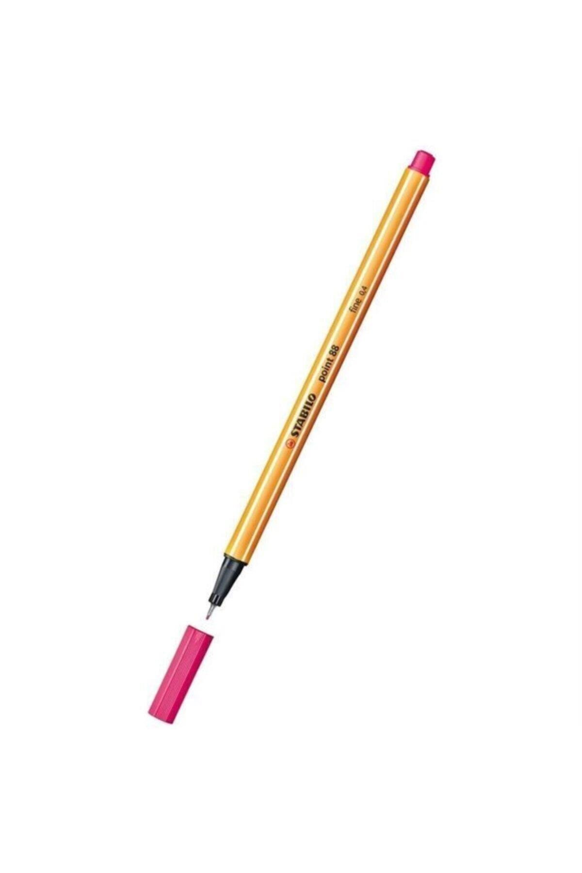 Stabilo Keçe Uçlu İnce Kalem 88 Point 0.4 MM Fosforlu Pembe 88/056 (10 Lu Paket)